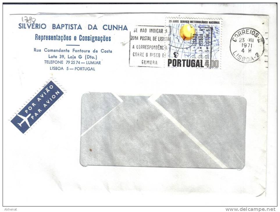 VER1780 - PORTOGALLO , Lettera Commerciale Per L' Italia  23/12/1971 - Briefe U. Dokumente
