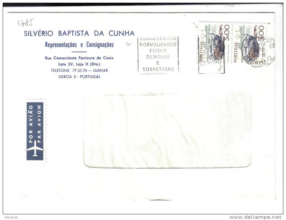 VER1785 - PORTOGALLO , Lettera Commerciale Per L' Italia 8/4/1978 - Cartas & Documentos