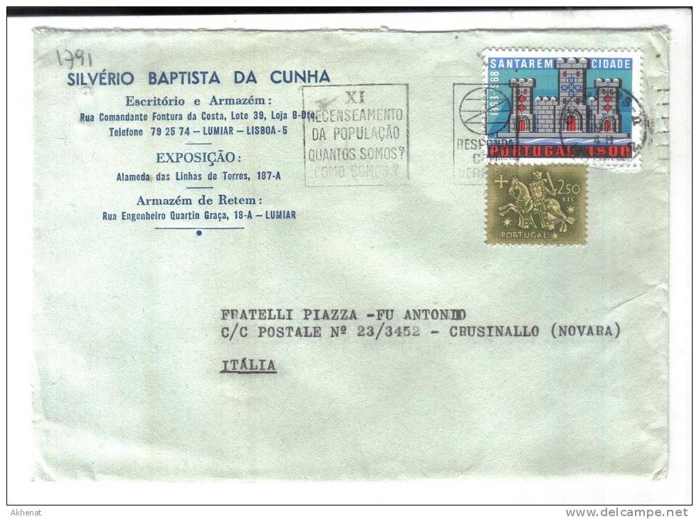 VER1791 - PORTOGALLO , Lettera Commerciale Per L' Italia  1971 - Storia Postale