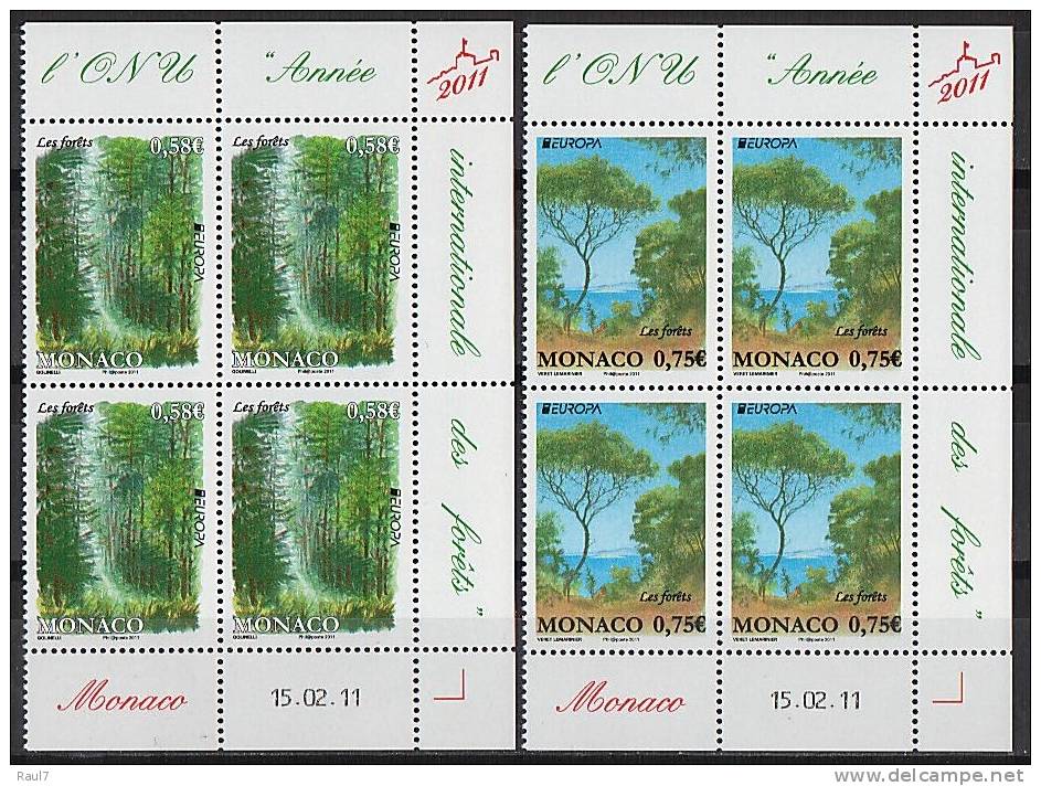 MONACO 2011 - Europa 2011, Les Forëts  - B4 Neufs // Mnh - 2011