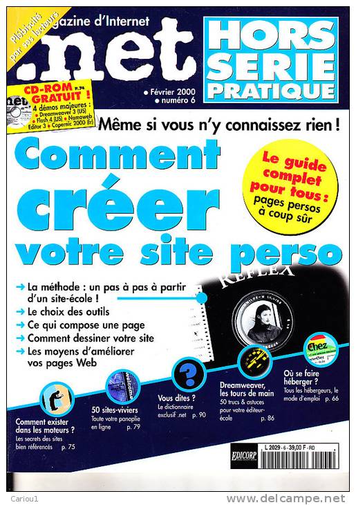 C1 Le Magazine D INTERNET. NET HS # 6 CREER SITE PERSO Cyber GEEK Avec CD Rom - Informatique