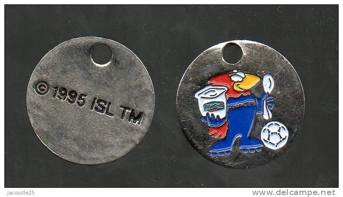 JETON CADDIE SPORTS FOOT FRANCE 98 COUPE DU MONDE FOOTIX DANONE - Trolley Token/Shopping Trolley Chip