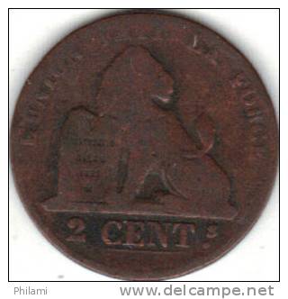 BELGIQUE MORIN N° 109 1861 2cts LEOPOLD I . (PJ8) - 2 Cent