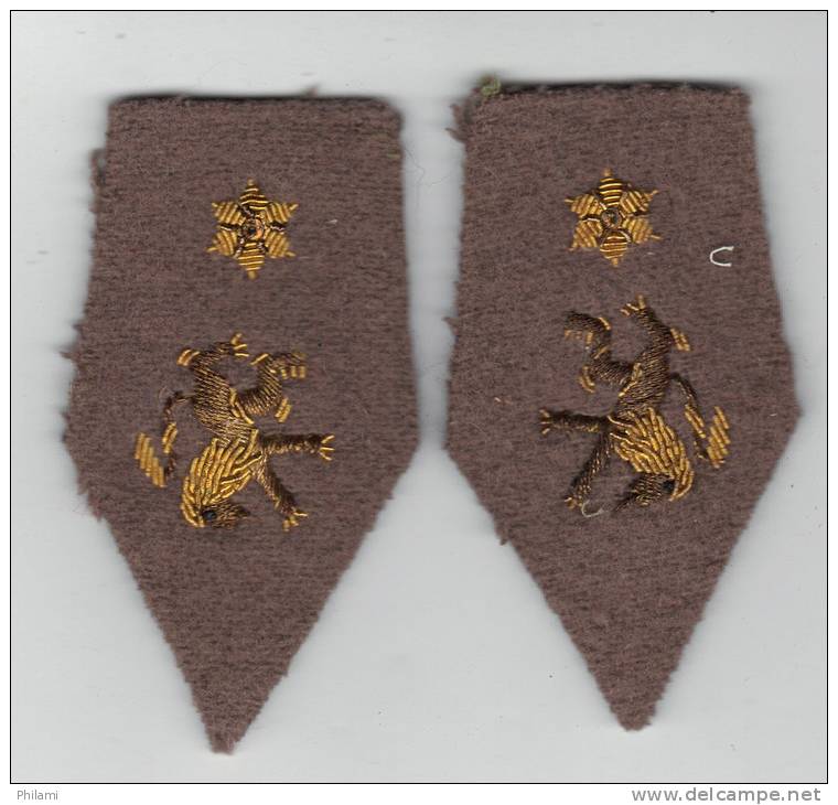 BELGIQUE,  GRADES BRADES DE L´ ERM, ECOLE ROYALE MILITAIRE, SOUS LIEUTENANT, Pour Manteau . (JA06) - Uitrusting