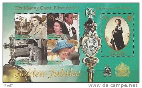 South Georgia 2002 - 50 Ans De Réigne Reine Elisabeth II // Golden Jubilée - BF Neufs*** (MNH) - Georgias Del Sur (Islas)