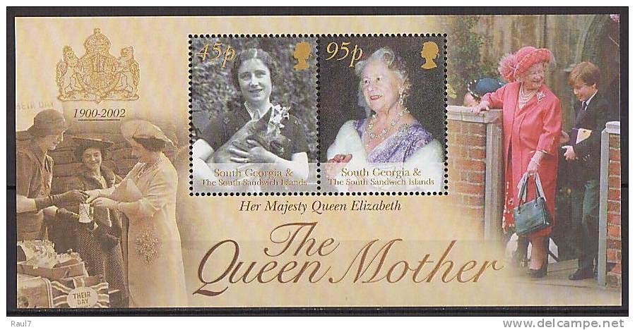 South Georgia 2002 - Hommage A La Reine Mere 1900-2002 - BF Neufs*** (MNH) - Géorgie Du Sud