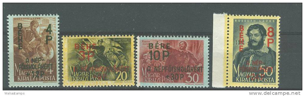 Hungary 1945, MNH, Sc B175-8 - Ungebraucht