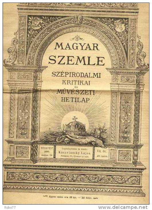 1895 Hungary. Newspaper Wrapper And Full Newspaper. Sopornya 95.maj.19. Very Rare! (R05001) - Journaux