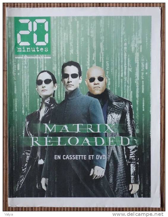 PUBLICITÉ Pour La Sortie Du DVD "MATRIX RELOADED" - Publicité Cinématographique