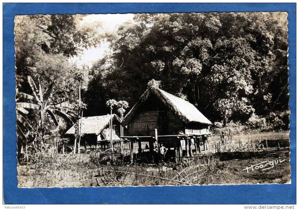 VIETNAM SUD ANNAM CASES MOI CARTE PHOTO DENTELEE RARE - Vietnam