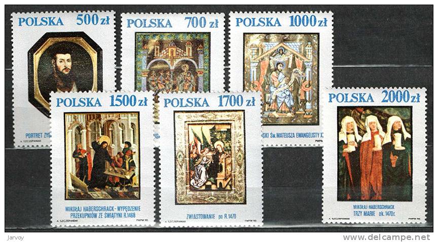 Pologne (Poland) 1991, Y&T3111-16, Oeuvres D'art  -miniatures - Ungebraucht