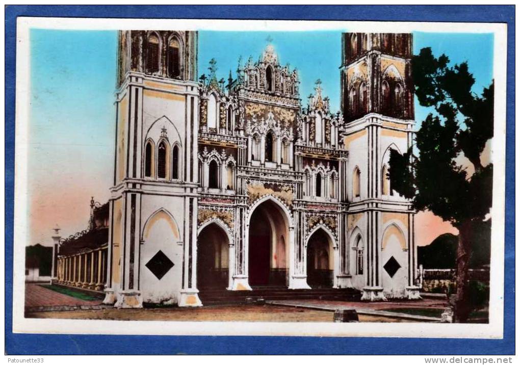 NORD VIETNAM PROVINCE DE NINH-BINH PHAT DIEM L' EGLISE CARTE PHOTO RARE - Vietnam