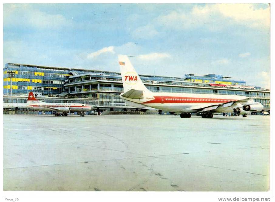 75 Aéroport De Paris Orly - FAÇADE SUD AÉROGARE  - Avion  TWA - SUISSE AIR WISSAIR - Aéroports De Paris