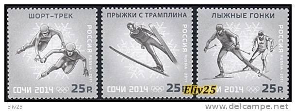 Russia 2011, Olympic Winter Games Sochi - 3 V. MNH (**) - Winter 2014: Sochi