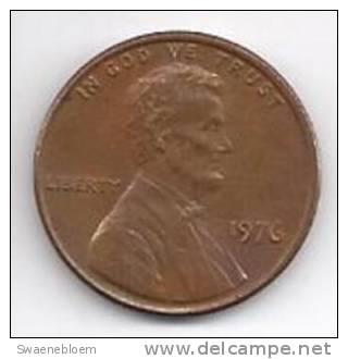 US.- Munten - USA 1 Cent 1976. Abraham Lincoln. 0.01 Dollarcent. United Status Of America. One Cent. - Sonstige – Amerika