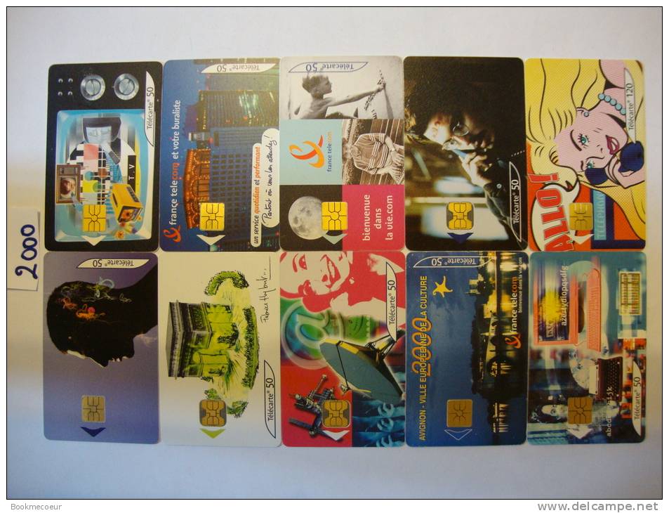 2000  LOT  10 TELECARTES - 2000