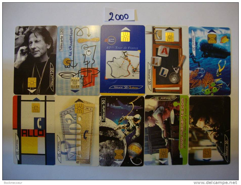 2000  LOT  10 TELECARTES - 2000