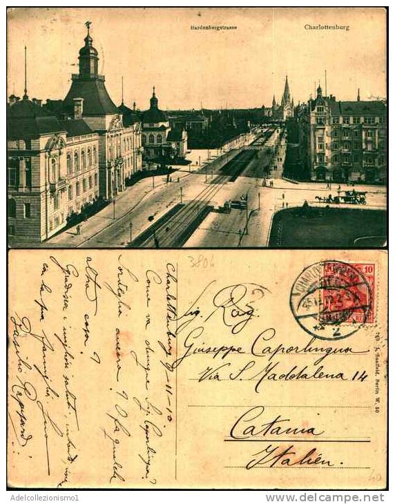 3804) Germania Cartolina Viaggiata Nel 1903--berlin--carlottnburg--hardenberstrasse - Charlottenburg