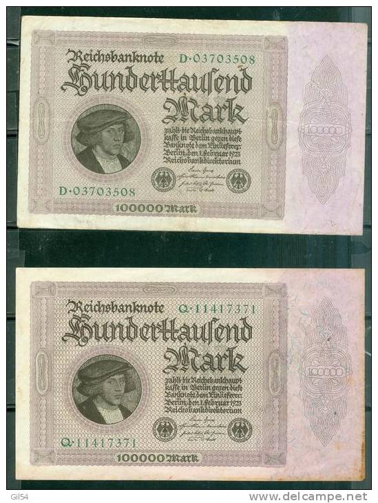 Lot De 4 Billets Allemand En Bon état Moyenne 6/10 - Phi134 - Other & Unclassified