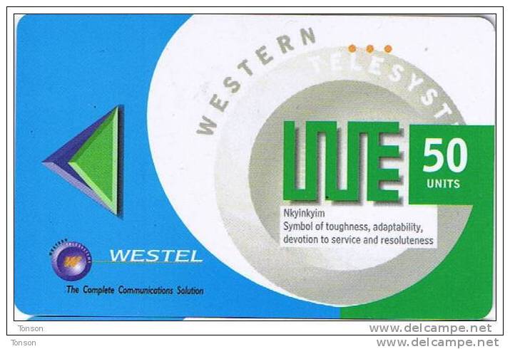 Ghana, Westel, 50 Units, Magnetic / Pincode Card, 2 Scans. - Ghana