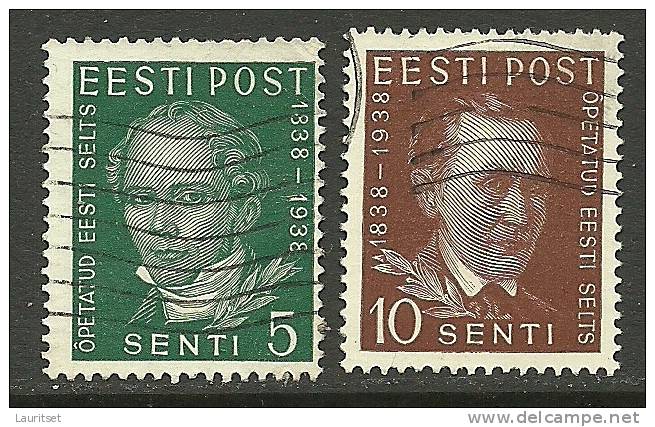 Estland Estonia Estonie 1938 Gelehrte Estnische Gesellschaft Michel 138 - 139 O - Estland