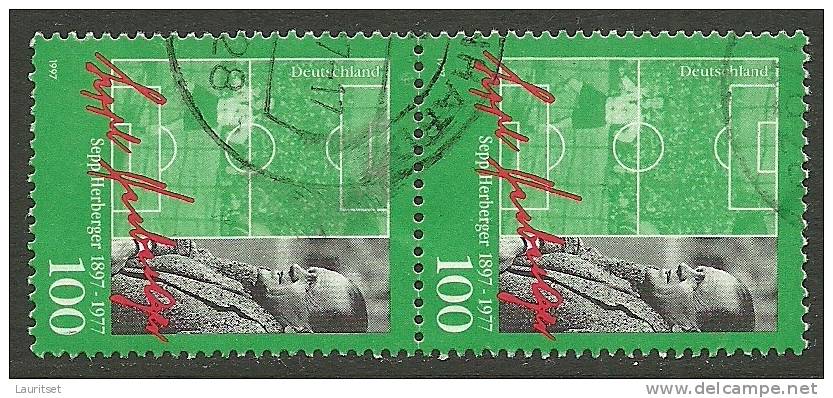 Deutschland BRD Germany 1997 Fussball Football S. Herberger Michel 1896 Als Eine Paare O - Oblitérés