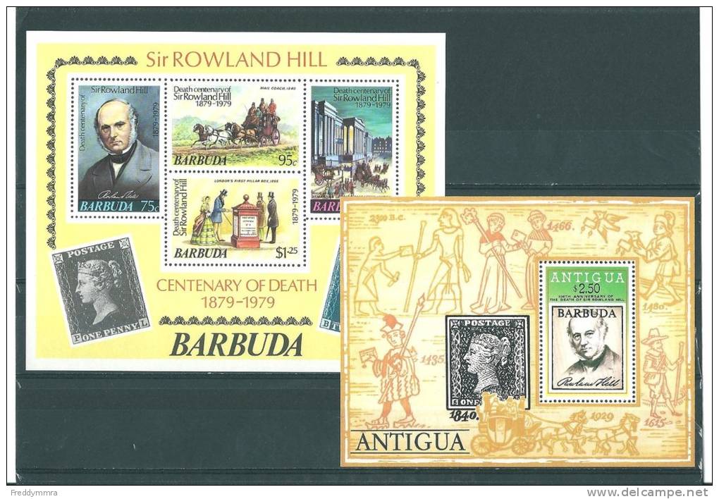 Barbuda: BF 40/ 41 **  Rowland Hill - Antigua Et Barbuda (1981-...)