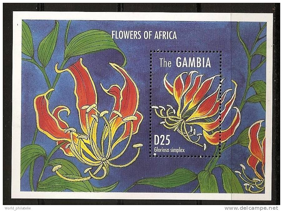 Gambie Gambia 1995 N° BF 260 ** Fleurs Africaines, Gloriosa Simplex - Gambie (1965-...)