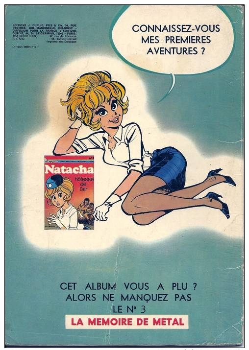 NATACHA  Et Le MAHARADJAH  - N° 2   1972 - Natacha