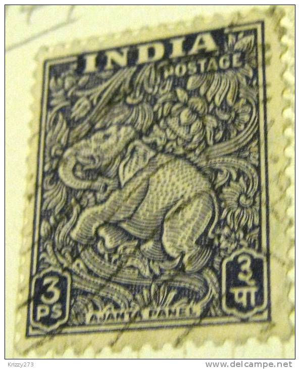 India 1949 Ajanta Panel 3p - Used - Gebruikt