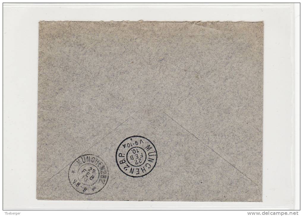 Russia 1910 Registered Envelope Cover Odessa To München, Rare R-label, Perfect Condition (j155) - Lettres & Documents