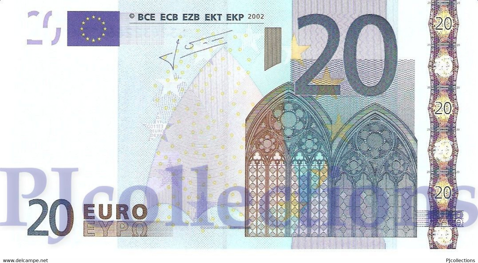 EUROPEAN UNION 20 EURO 2002 PICK 10l UNC TRICHET - 20 Euro