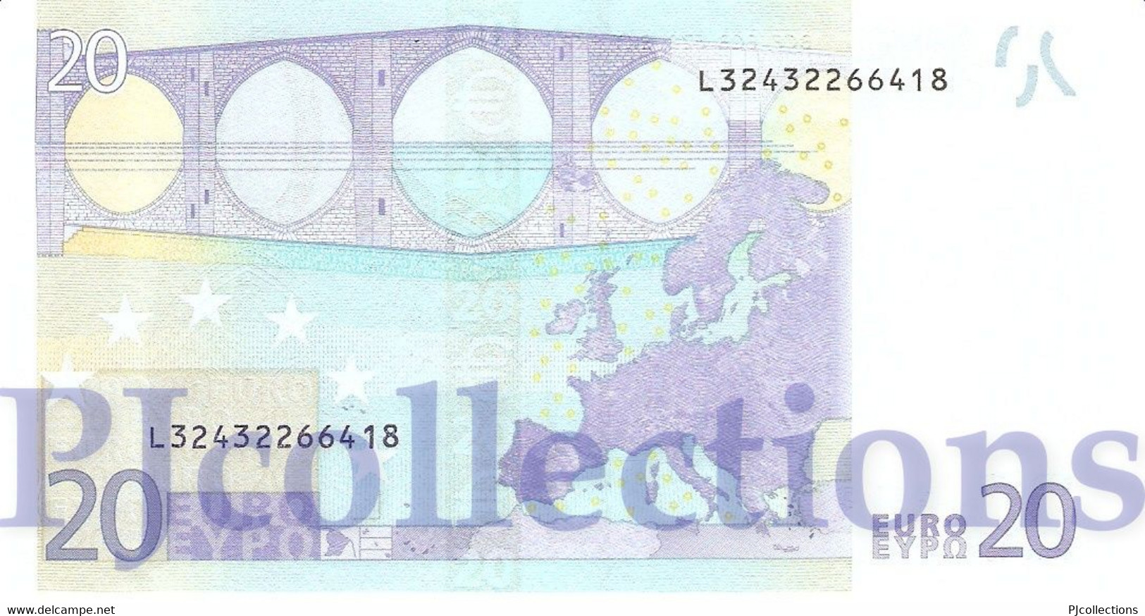 EUROPEAN UNION 20 EURO 2002 PICK 10l UNC TRICHET - 20 Euro