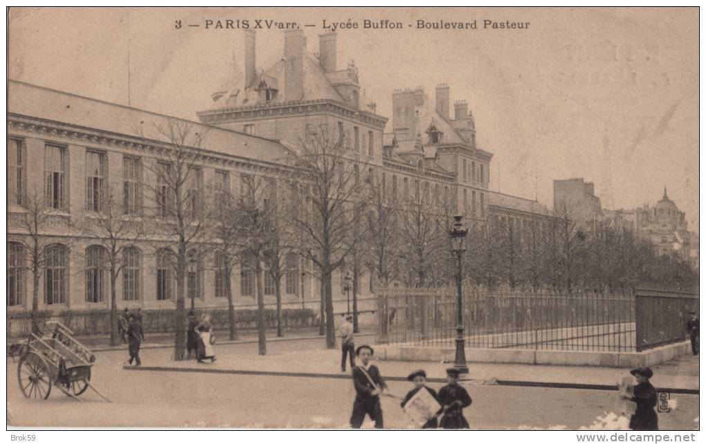 75  PARIS XV - LYCEE BUFFON - BOULEVARD PASTEUR ( ENFANTS ) - Enseignement, Ecoles Et Universités