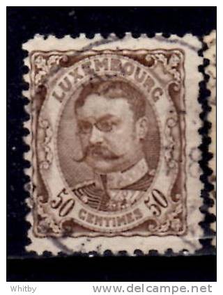 Luxembourg 1907 50c Grand Duke William Issue #89 - 1906 Guillaume IV