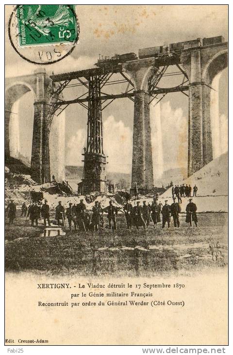 XERTIGNY Le Viaduc Détruit Le 17 Septembre 1870 Train - Xertigny