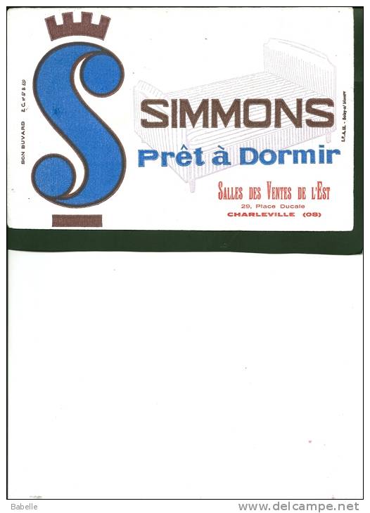 BUVARD "SIMMONS - Prêt  à Dormir - A