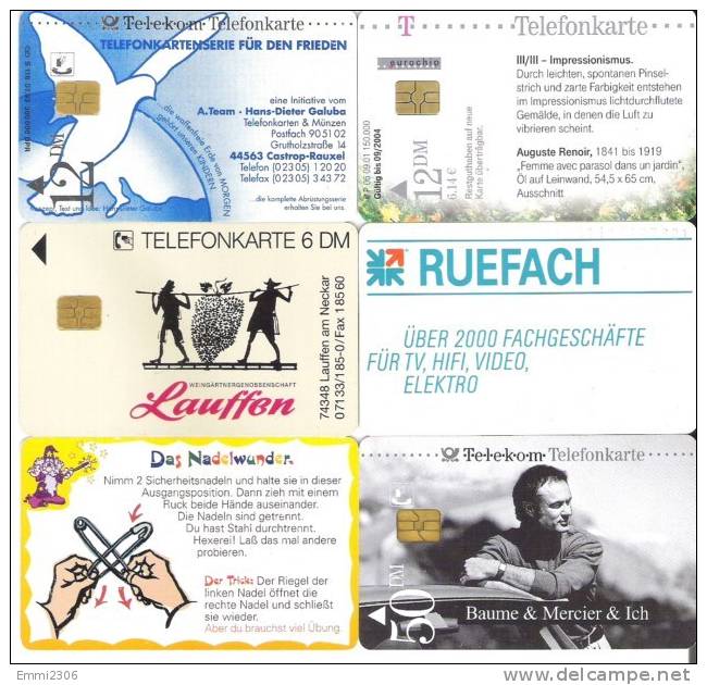 Telefonkarten / Lot Mit 6 TK  Gebraucht  ( 16 ) - Sammlungen