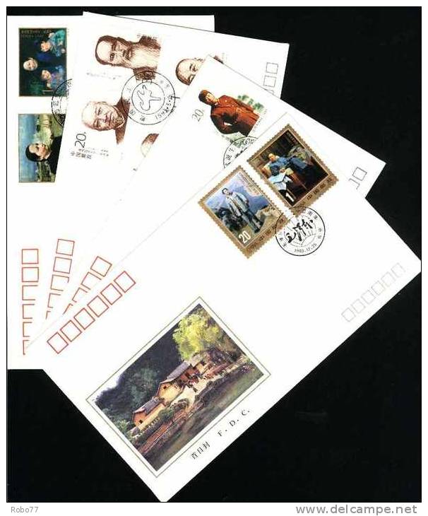 1993 China FDC Covers - 5 Pieces. One Cover With Commemorative Stamp Mao Zedong.  (H22c011) - Lots & Kiloware (max. 999 Stück)