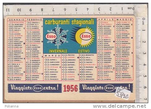 PO5379B# CALENDARIETTO PUBBLICITA' CARBURANTI ESSO BENZINA 1956 - Petit Format : 1941-60