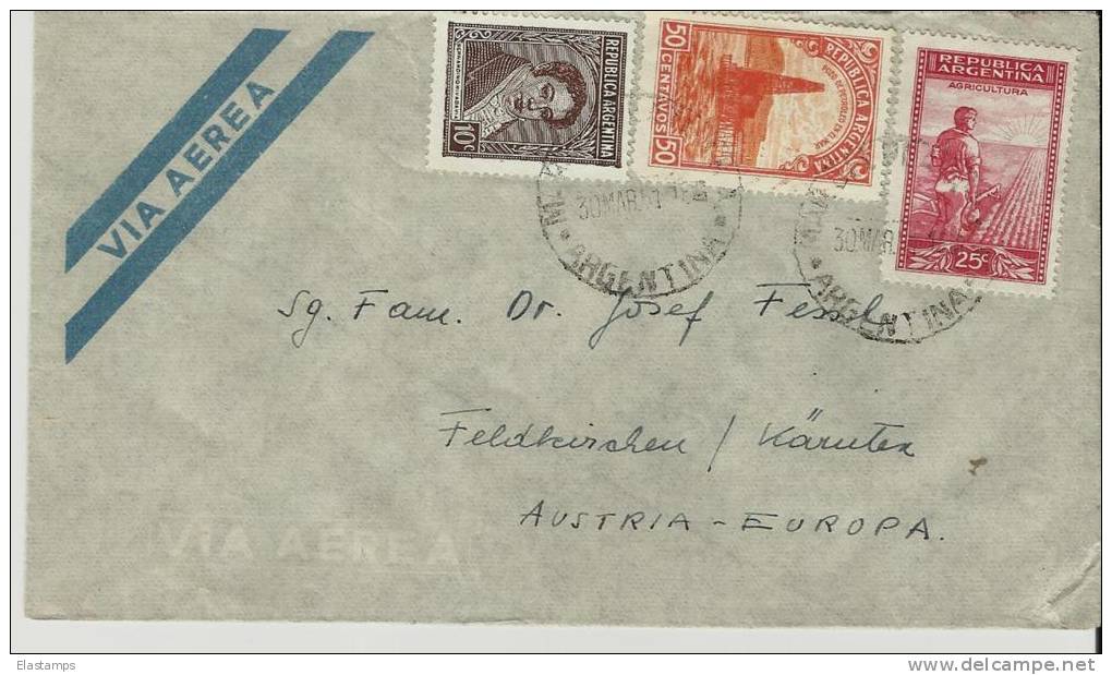 =Argentina  1951 Brief Nach Austria - Lettres & Documents