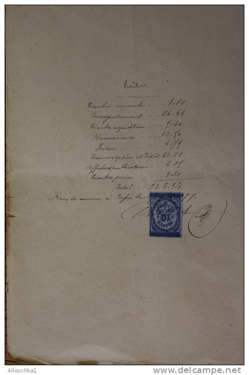 2/9/1877 MANUSCRIT Adjudication Notaire à Ballan-Montbazon Indre-et-Loire&gt;Saint-Symphorien-Ballan -Joué-lès-Tours-fis - Manuscripts