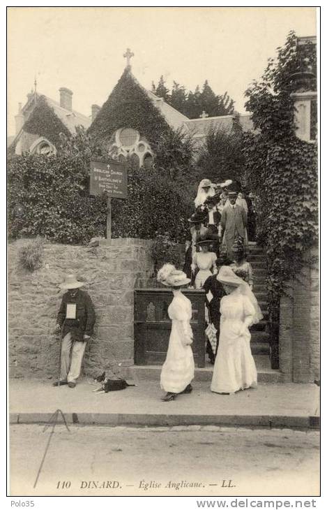 35 - Dinard - Eglise Anglicane ( Mendiant Aveugle, élégantes)  - SB-SL_V1 - Saint-Lunaire