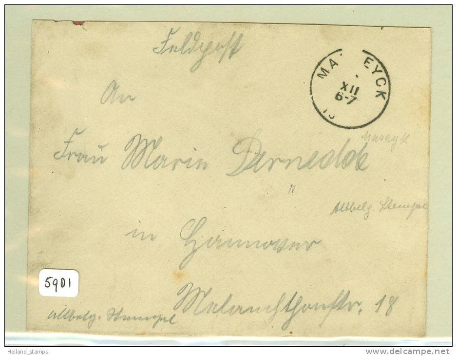 VELDPOST * FELDPOST * BRIEFOMSLAG Uit MAASEYCK Naar  DUITSLAND * WWI (5981) - Covers & Documents