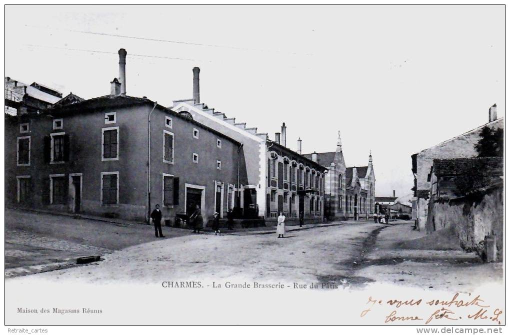 CHARMES-sur-MOSELLE - La Grande Brasserie - Rue Du Pâtis - Très Beau Plan Animé - Charmes