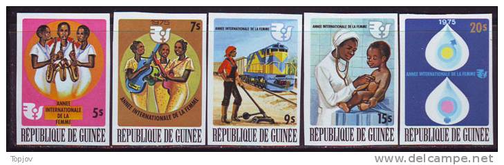 GUINEE -  WOMEN´S YEAR  IMPERF - MEDICINE SIMBOL - MUSIC ORCESTAR  - **MNH - 1975 - RARE - Mother's Day