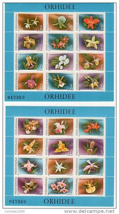 Romania 1988 MNH / Orchids / 2 Blocks - Neufs