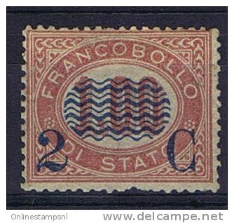 Italy: 1877 S 33 Mi 33, MH No Gum, 2c Su 1, Irregular Perforation Perforazione Irregolare - Ungebraucht