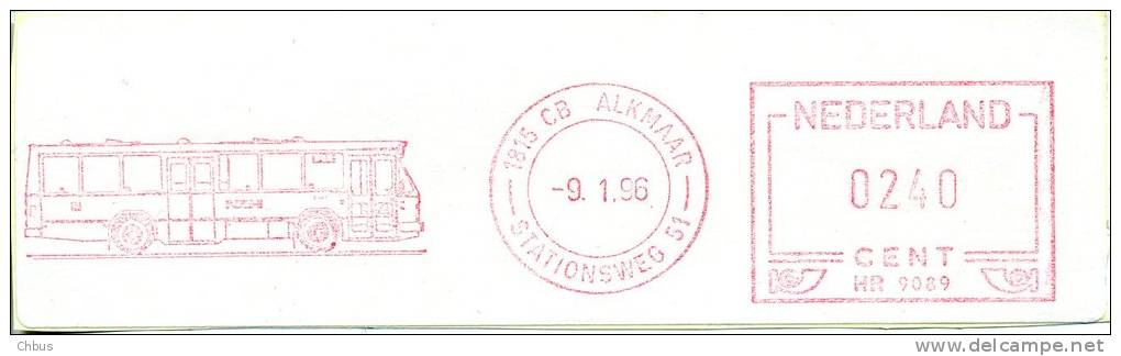 Autobus NZH Alkmaar - Maschinenstempel (EMA)