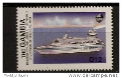 Gambie Gambia 1988 N° 733 Iso ** Historique Des Transports, Plus Grand Paquebot Du Monde, Sovereign Of The Seas, Bateau - Gambia (1965-...)